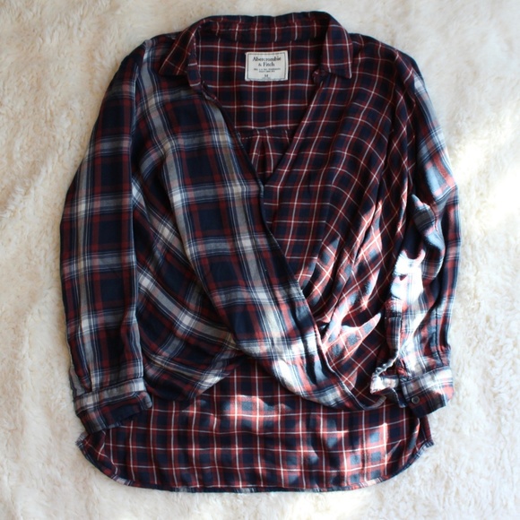 Abercrombie & Fitch Tops - Abercrombie & Fitch Low Cut Asymmetrical Blouse
